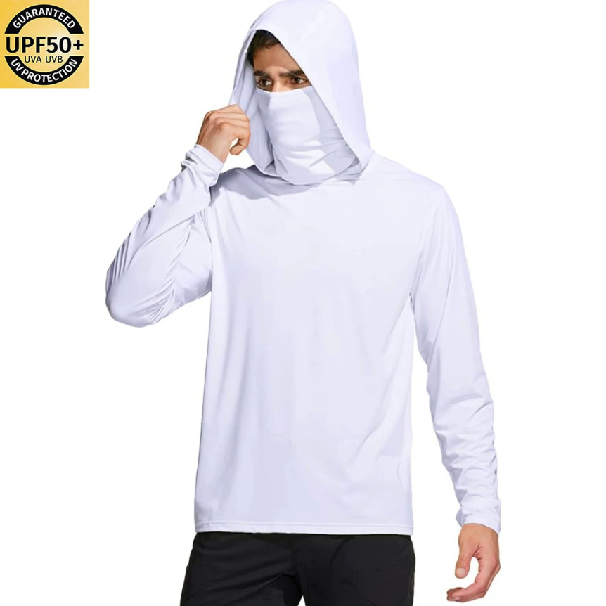 Heren Effen Kleur Vissershirt  - Fishing Mask Sun Protection recensie en prijs