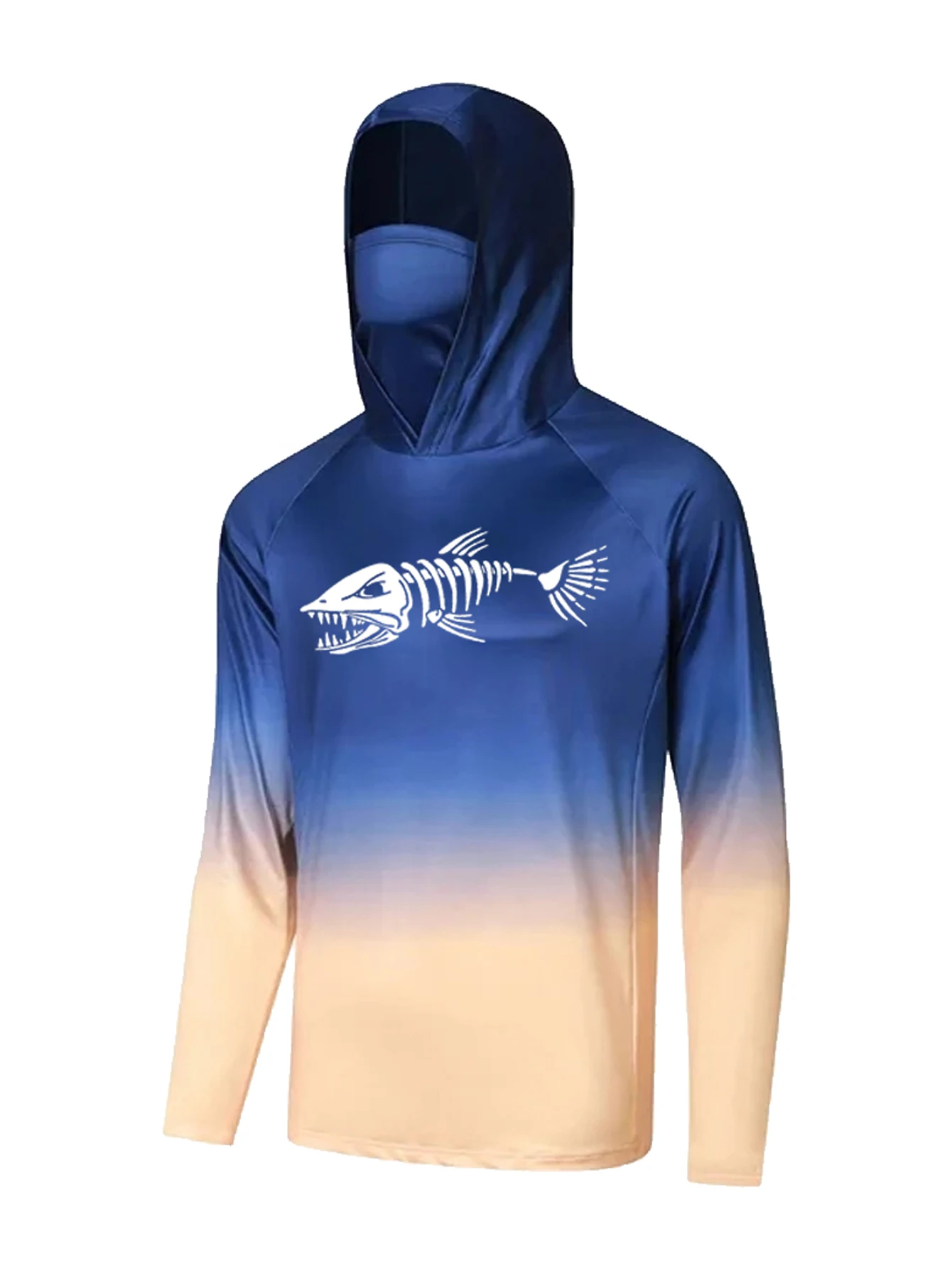 Unisex blauw gradient visserss - Fishing Shirt Uv Protection recensie en prijs